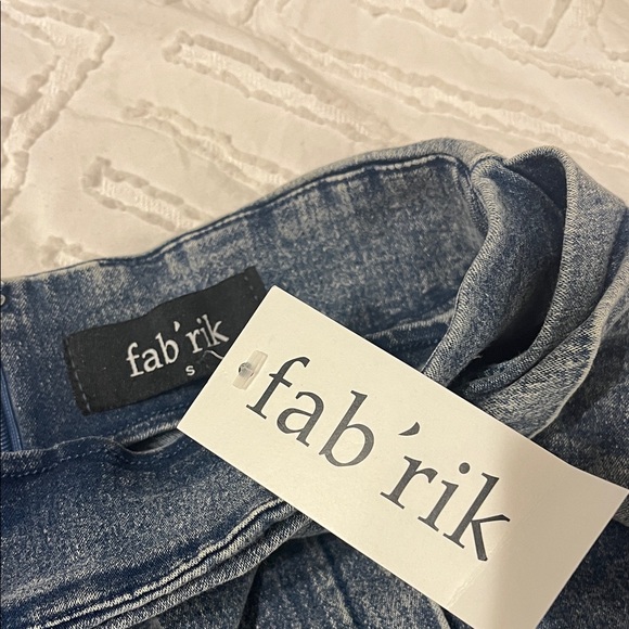 fab'rik Blue Denim Skort - Picture 2 of 4